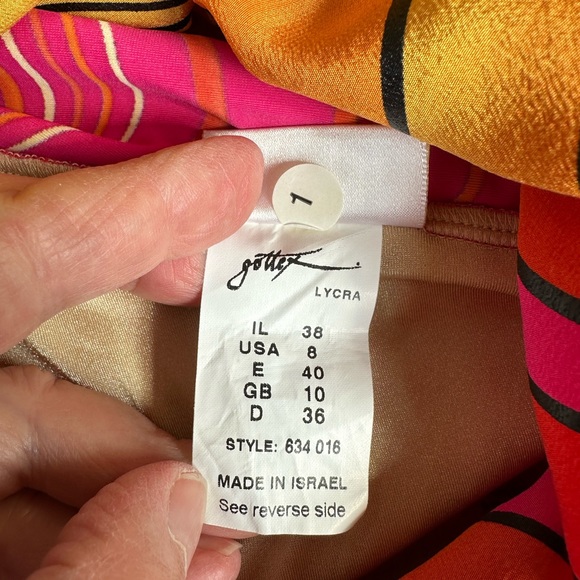 GOTTEX one piece vintage swimsuit & matching cover up, size 8, EUC - Picture 7 of 14